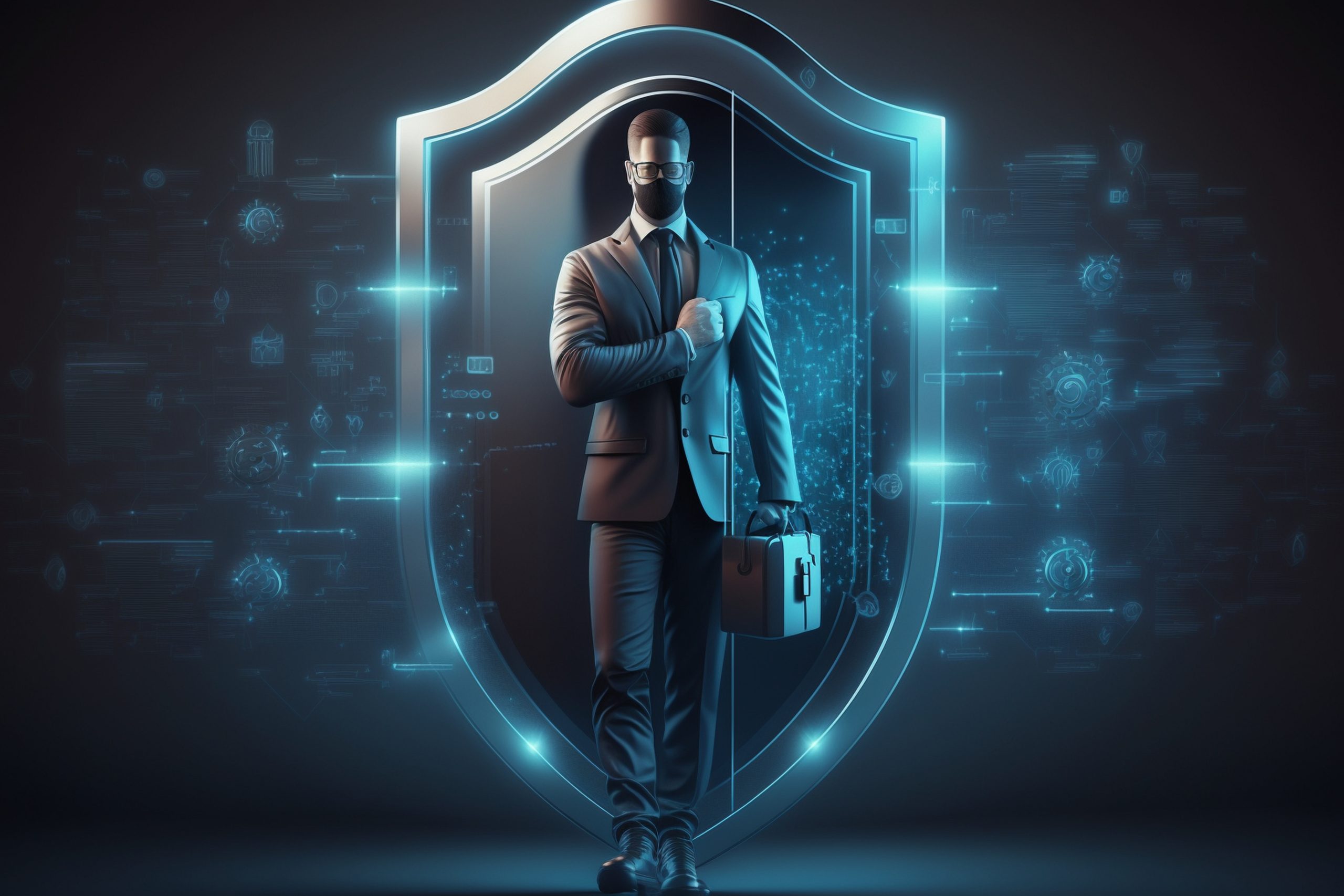 Sicherheitsbeamter sorgt für Sicherheit bei Daten