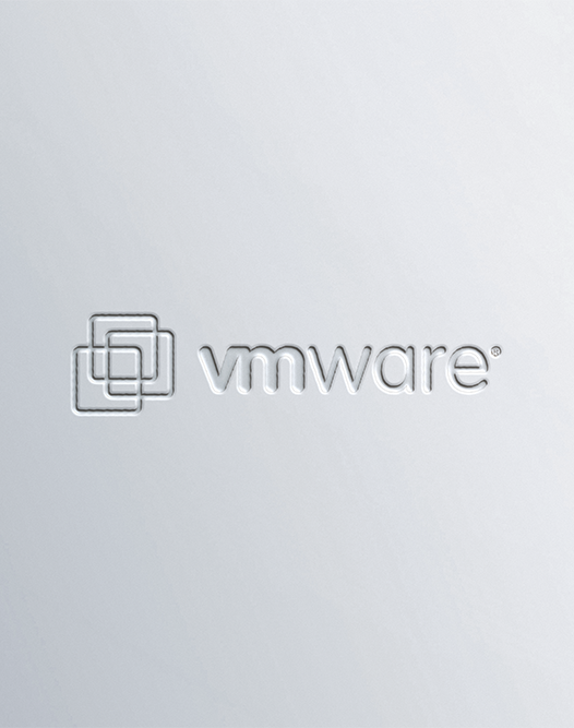 Grauer Hintergrund mir eingestanzten Logo von Vmware