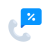 Blaues Icon eines Telefons mit Angebotanfrage